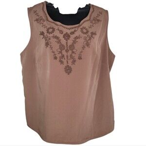 Maggie Sweet Nwot ribbon detail Floral Tank Cami Top 2x